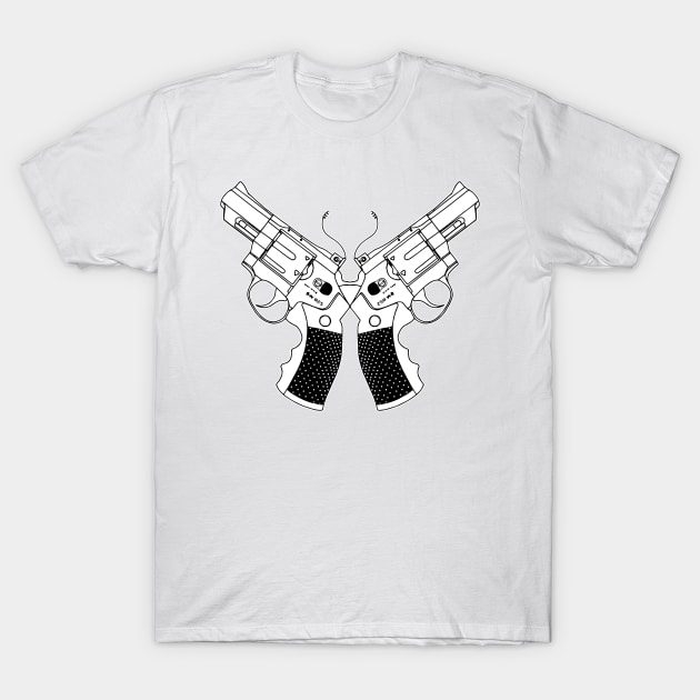 Revolver Butterfly T-Shirt by euglenii